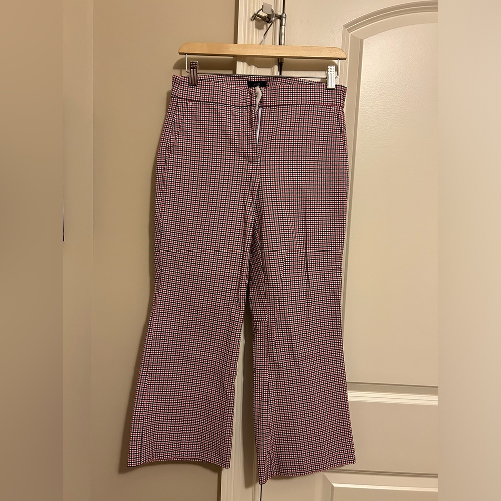 J.Crew red and white plaid pants